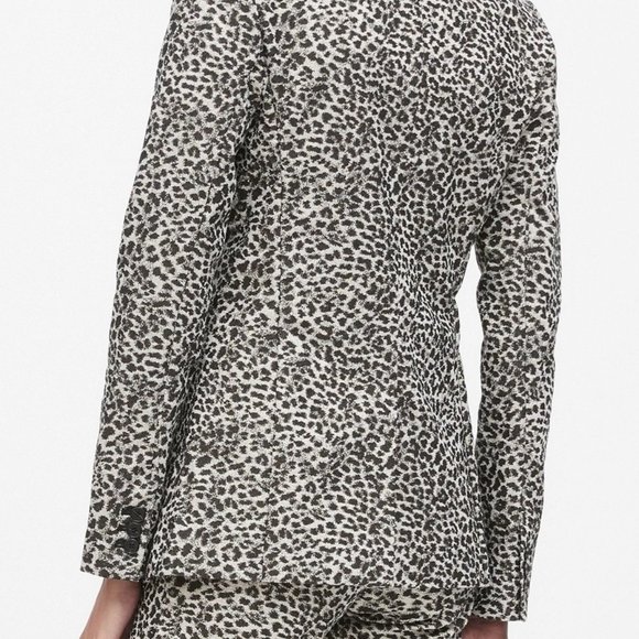 Banana Republic ~nwot ~Long and Lean Metallic Animal Print Blazer - Picture 3 of 14